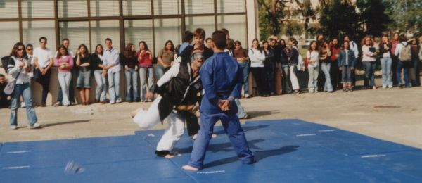 Demo - Blindfolded High Spin Kick (bottle off top of head)